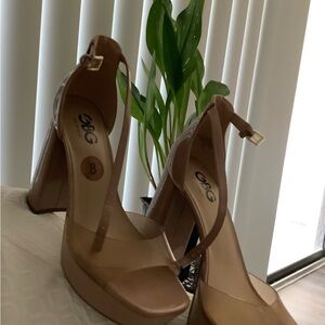 Elegant Tan Platform Heels